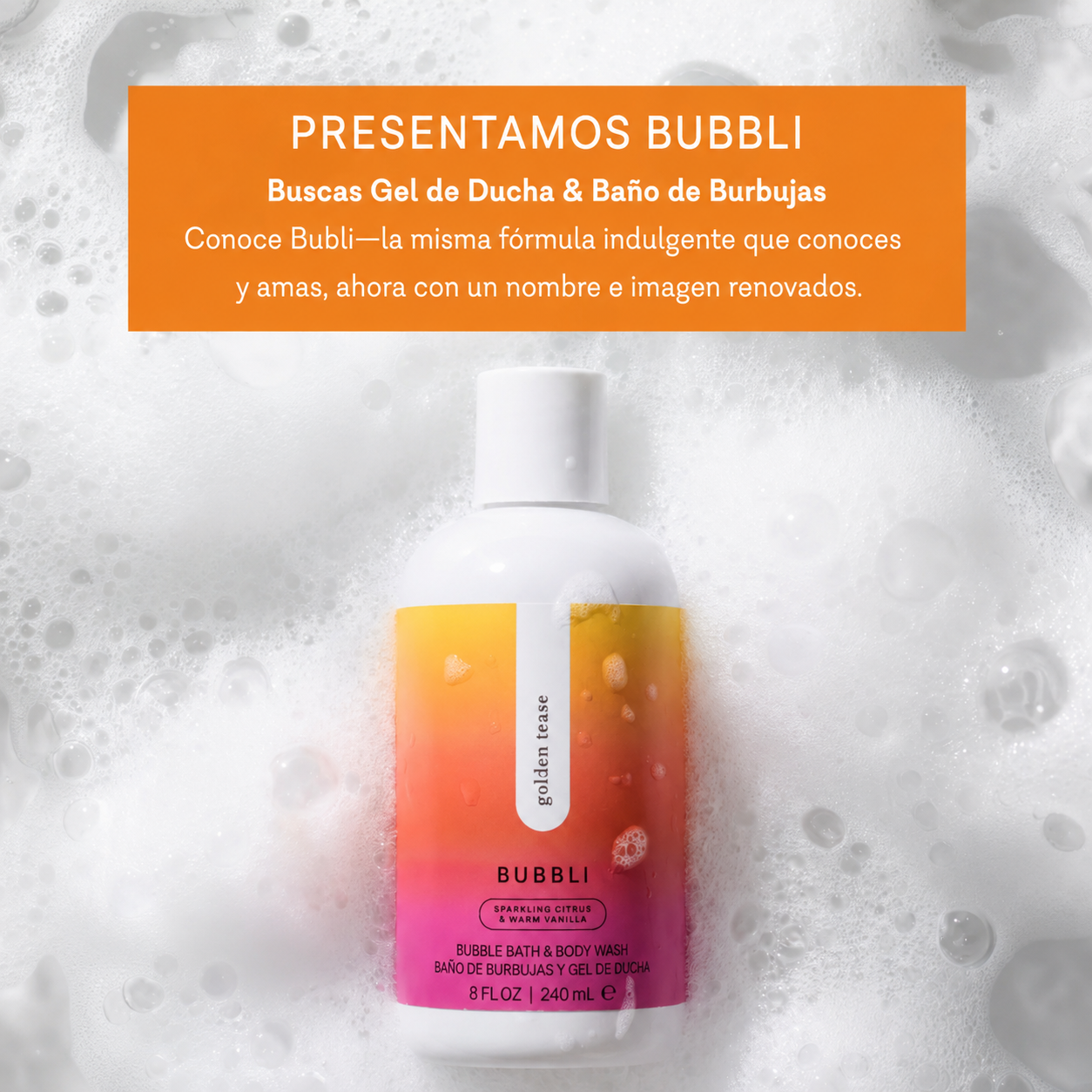 Bubbli - Gel de baño y espuma - Golden Tease