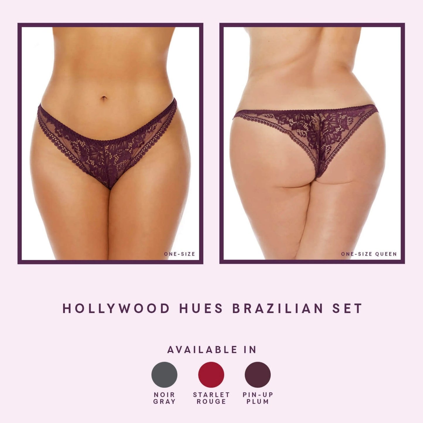 Hollywood Hues Brazilian 3pcs Panty Set